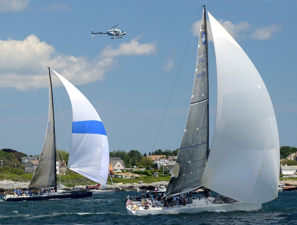 Invictus racing ahead of Kodiak shortly after the start - Royal Bermuda Yacht Club Anniversary Regatta 2012  &copy; Talbot Wilson